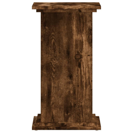 Plantenstandaard 33x33x60 cm bewerkt hout gerookt eikenkleurig - AllerleiShop