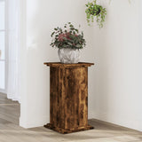 Plantenstandaard 33x33x60 cm bewerkt hout gerookt eikenkleurig - AllerleiShop