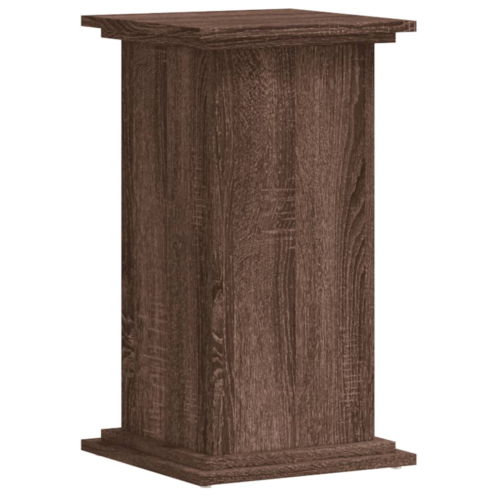 Plantenstandaard 33x33x60 cm bewerkt hout bruin eikenkleurig - AllerleiShop