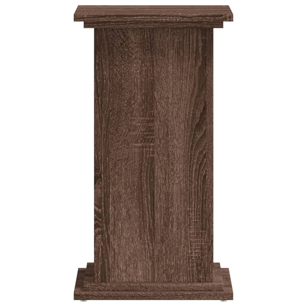 Plantenstandaard 33x33x60 cm bewerkt hout bruin eikenkleurig - AllerleiShop