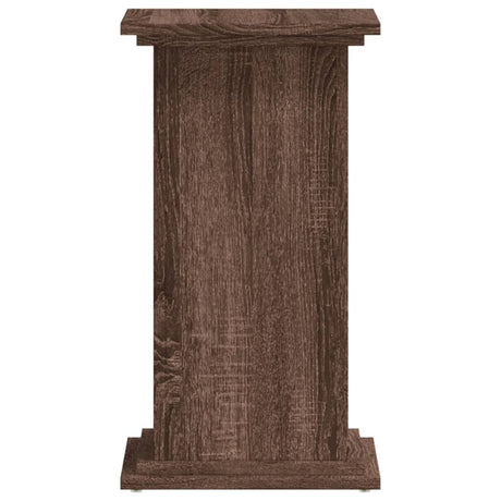 Plantenstandaard 33x33x60 cm bewerkt hout bruin eikenkleurig - AllerleiShop