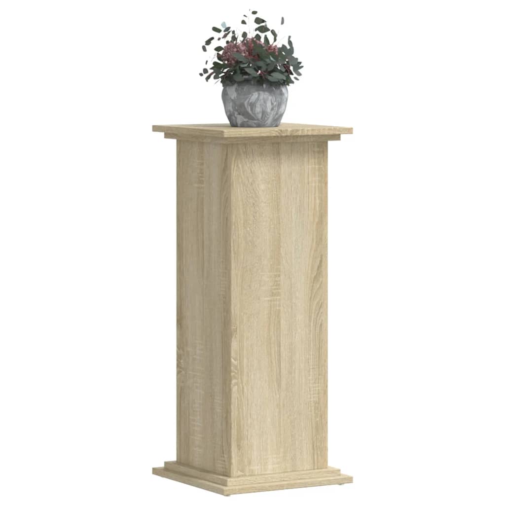 Plantenstandaard 33x33x80 cm bewerkt hout sonoma eikenkleurig - AllerleiShop