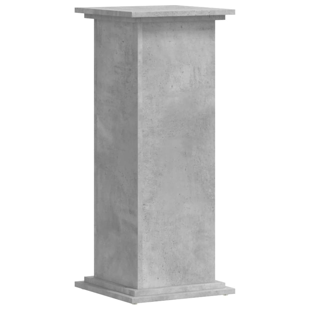 Plantenstandaard 33x33x80 cm bewerkt hout betongrijs - AllerleiShop