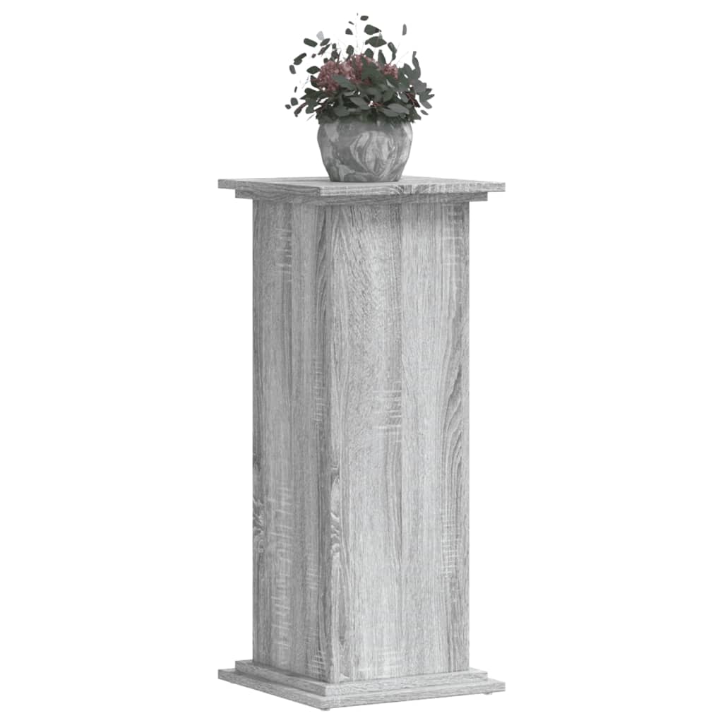 Plantenstandaard 33x33x80 cm bewerkt hout grijs sonoma eiken - AllerleiShop