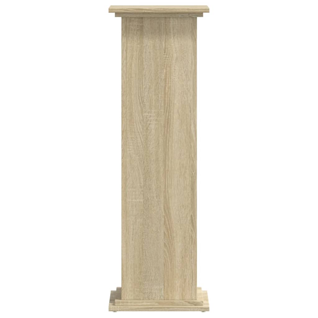 Plantenstandaard 33x33x100 cm bewerkt hout sonoma eikenkleurig - AllerleiShop