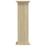 Plantenstandaard 33x33x100 cm bewerkt hout sonoma eikenkleurig - AllerleiShop