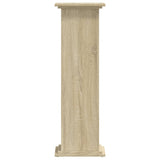 Plantenstandaard 33x33x100 cm bewerkt hout sonoma eikenkleurig - AllerleiShop