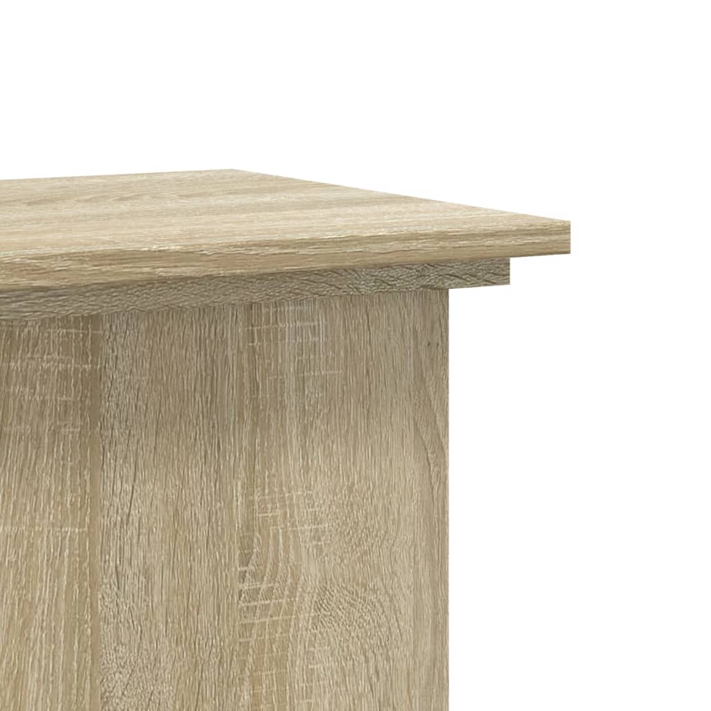 Plantenstandaard 33x33x100 cm bewerkt hout sonoma eikenkleurig - AllerleiShop