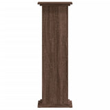 Plantenstandaard 33x33x100 cm bewerkt hout bruin eikenkleurig - AllerleiShop