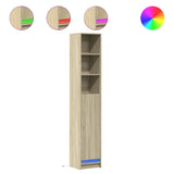 Dressoir met LED 36x32,5x200cm bewerkt hout sonoma eikenkleurig - AllerleiShop