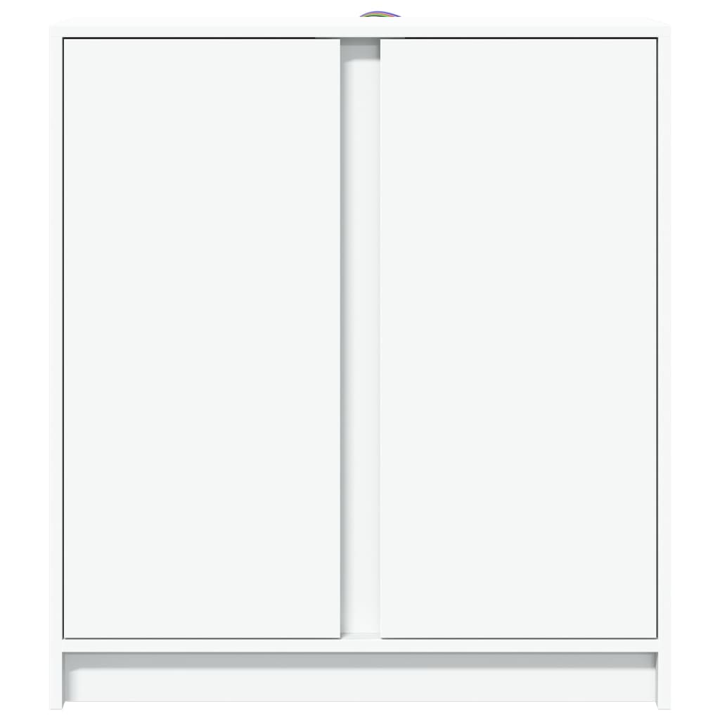 Dressoir met LED 77x34x85 cm bewerkt hout wit - AllerleiShop