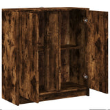 Dressoir met LED 77x34x85 cm bewerkt hout gerookt eikenkleurig - AllerleiShop