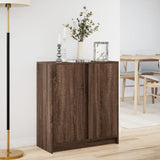 Dressoir met LED 77x34x85 cm bewerkt hout bruin eikenkleur - AllerleiShop