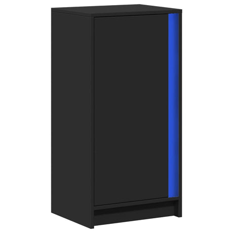 Dressoir met LED 42,5x34x85 cm bewerkt hout zwart - AllerleiShop