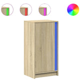 Dressoir met LED 42,5x34x85 cm bewerkt hout sonoma eikenkleurig - AllerleiShop