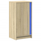 Dressoir met LED 42,5x34x85 cm bewerkt hout sonoma eikenkleurig - AllerleiShop