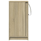 Dressoir met LED 42,5x34x85 cm bewerkt hout sonoma eikenkleurig - AllerleiShop