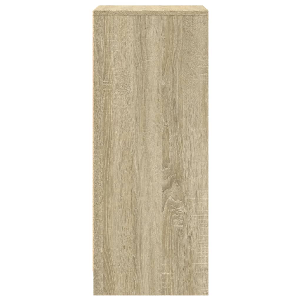 Dressoir met LED 42,5x34x85 cm bewerkt hout sonoma eikenkleurig - AllerleiShop