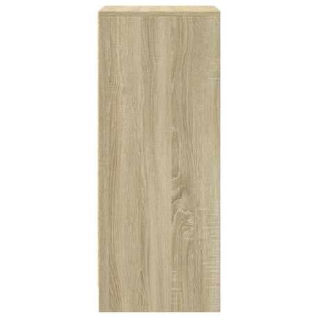 Dressoir met LED 42,5x34x85 cm bewerkt hout sonoma eikenkleurig - AllerleiShop