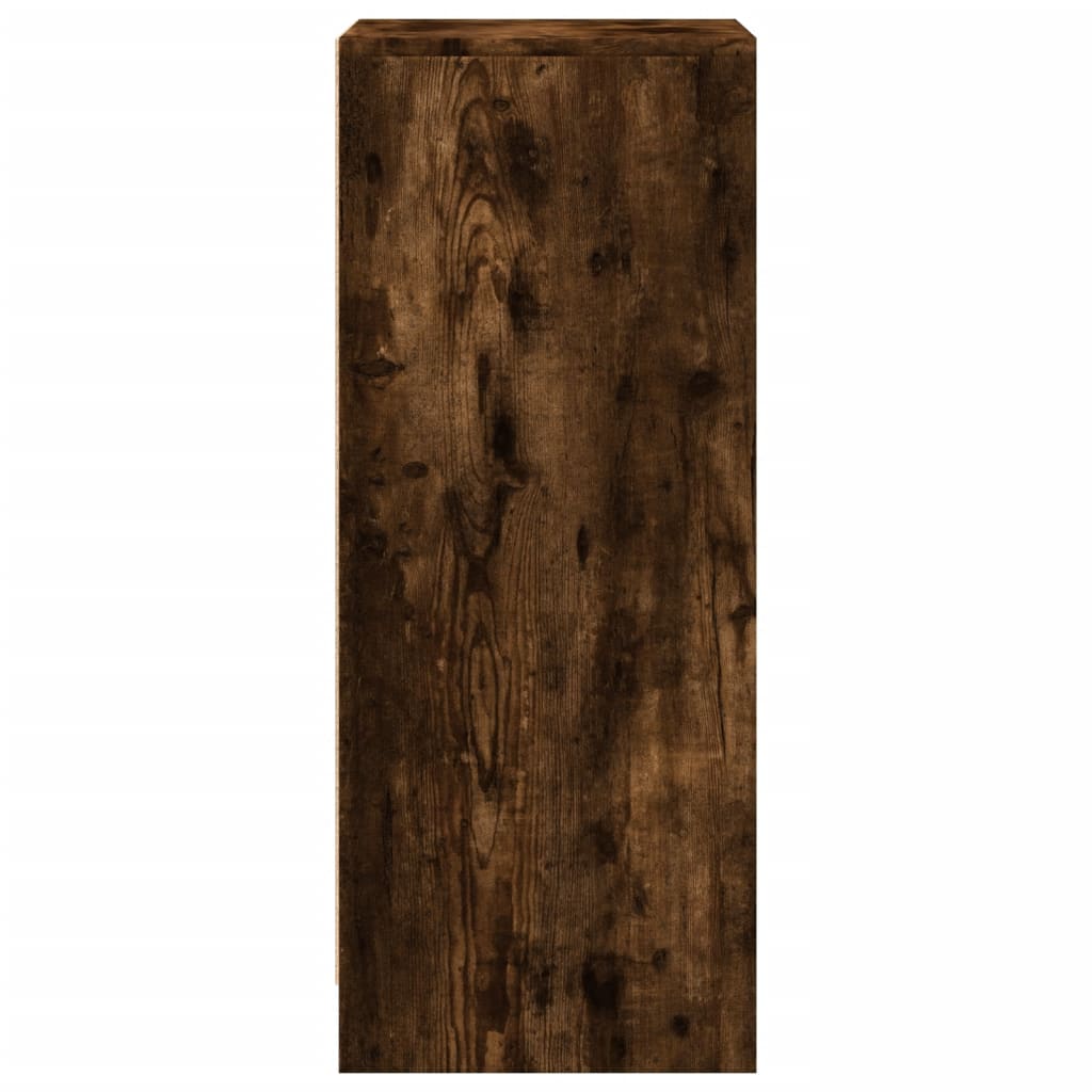 Dressoir met LED 42,5x34x85 cm bewerkt hout gerookt eikenkleur - AllerleiShop