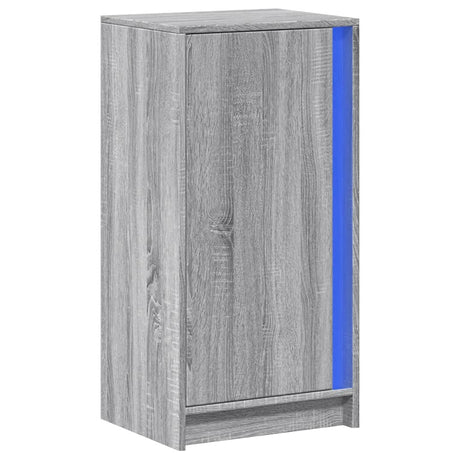 Dressoir met LED 42,5x34x85 cm bewerkt hout grijs sonoma eiken - AllerleiShop