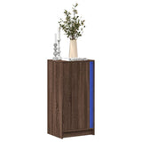 Dressoir met LED 42,5x34x85 cm bewerkt hout bruin eikenkleur - AllerleiShop