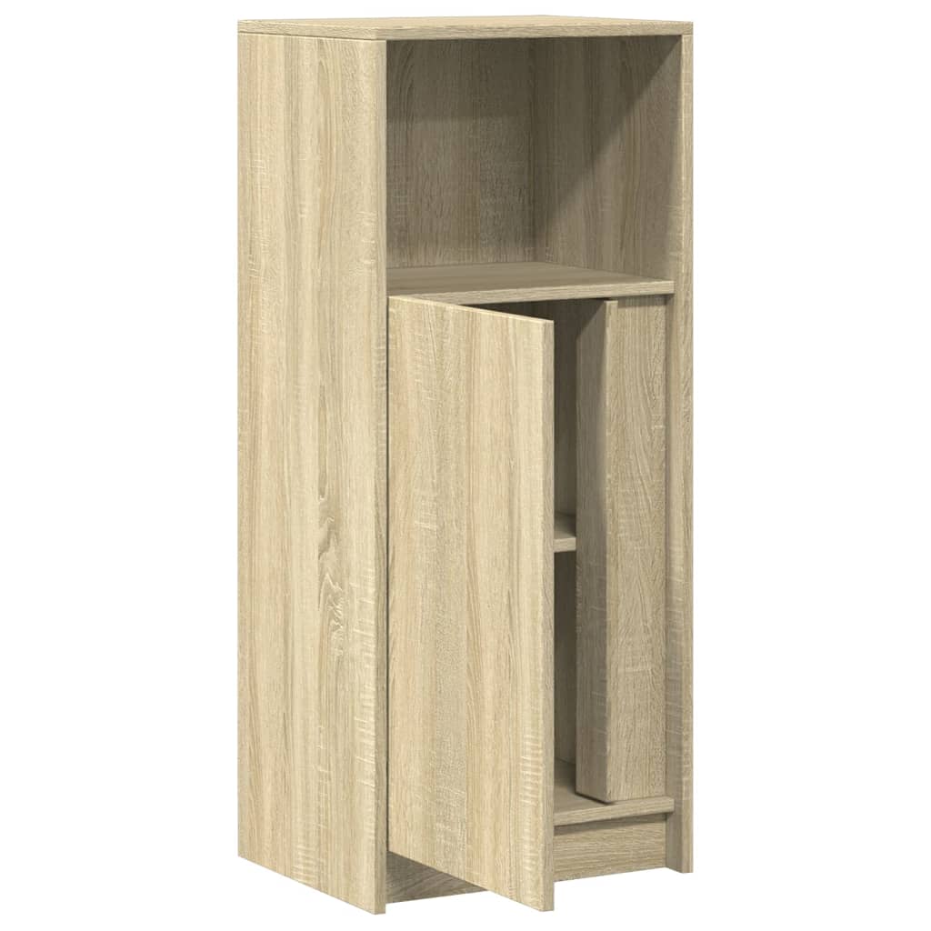 Dressoir met LED 42,5x34x100 cm bewerkt hout sonoma eikenkleur - AllerleiShop