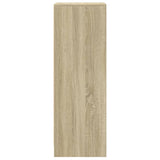 Dressoir met LED 42,5x34x100 cm bewerkt hout sonoma eikenkleur - AllerleiShop