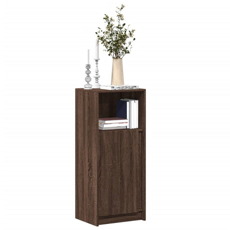 Dressoir met LED 42,5x34x100 cm bewerkt hout bruin eikenkleur - AllerleiShop