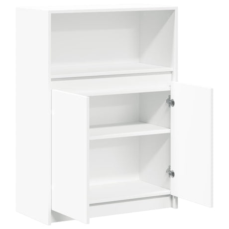 Dressoir met LED 72x34x100 cm bewerkt hout wit - AllerleiShop