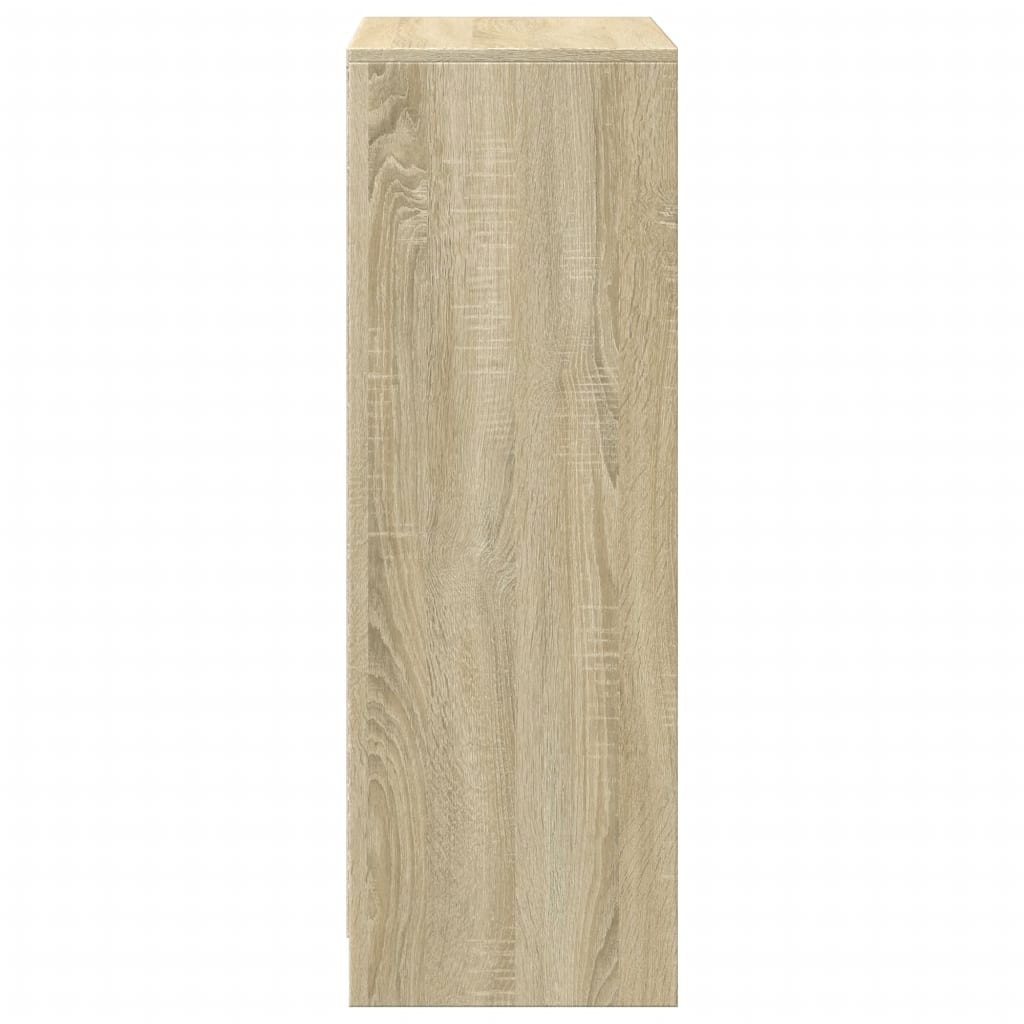 Dressoir met LED 72x34x100 cm bewerkt hout sonoma eikenkleurig - AllerleiShop