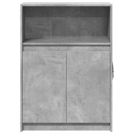 Dressoir met LED 72x34x100 cm bewerkt hout betongrijs - AllerleiShop