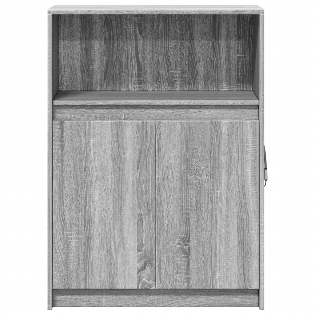 Dressoir met LED 72x34x100 cm bewerkt hout grijs sonoma eiken - AllerleiShop