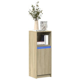 Dressoir met LED 38x34x100 cm bewerkt hout sonoma eikenkleurig - AllerleiShop