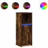 Dressoir met LED 38x34x100 cm bewerkt hout gerookt eikenkleurig - AllerleiShop