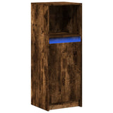 Dressoir met LED 38x34x100 cm bewerkt hout gerookt eikenkleurig - AllerleiShop