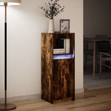 Dressoir met LED 38x34x100 cm bewerkt hout gerookt eikenkleurig - AllerleiShop