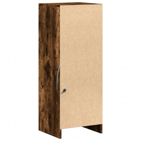 Dressoir met LED 38x34x100 cm bewerkt hout gerookt eikenkleurig - AllerleiShop