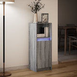 Dressoir met LED 38x34x100 cm bewerkt hout grijs sonoma eiken - AllerleiShop