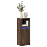 Dressoir met LED 38x34x100 cm bewerkt hout bruin eikenkleur - AllerleiShop