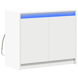 Dressoir met LED 72x34x61 cm bewerkt hout wit - AllerleiShop