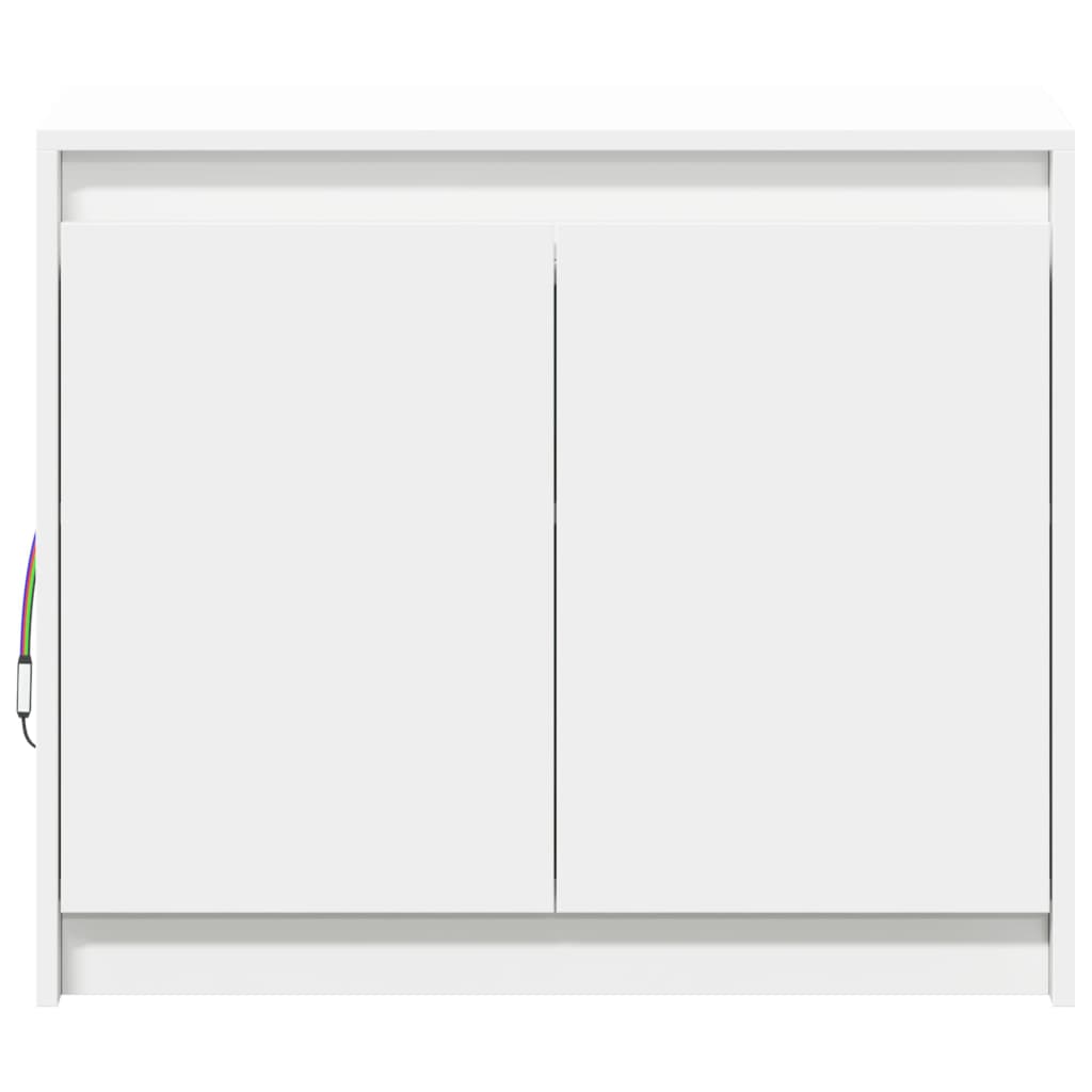 Dressoir met LED 72x34x61 cm bewerkt hout wit - AllerleiShop