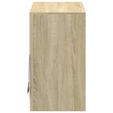 Dressoir met LED 72x34x61 cm bewerkt hout sonoma eikenkleurig - AllerleiShop