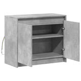 Dressoir met LED 72x34x61 cm bewerkt hout betongrijs - AllerleiShop