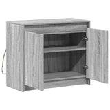 Dressoir met LED 72x34x61 cm bewerkt hout grijs sonoma eiken - AllerleiShop