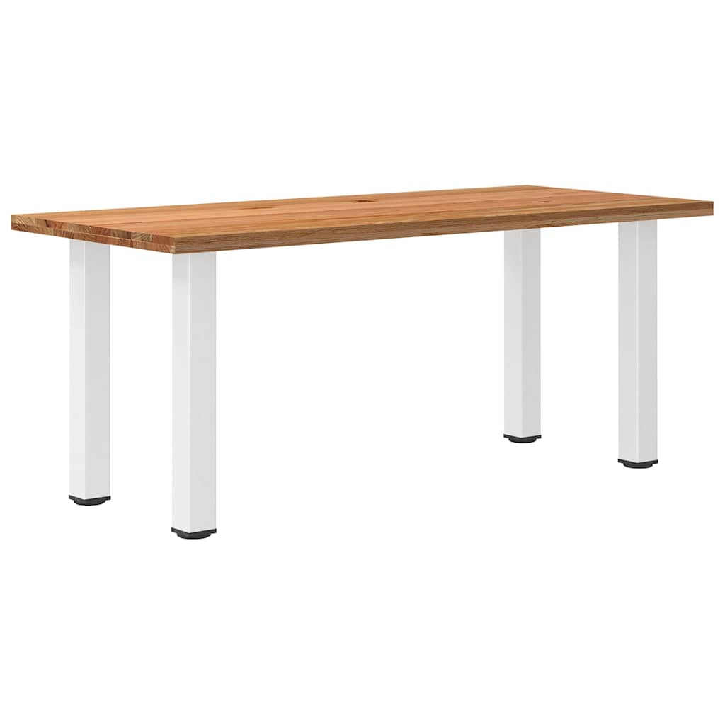 Eettafel rechthoekig 180x80x74 cm massief eikenhout lichtbruin - AllerleiShop