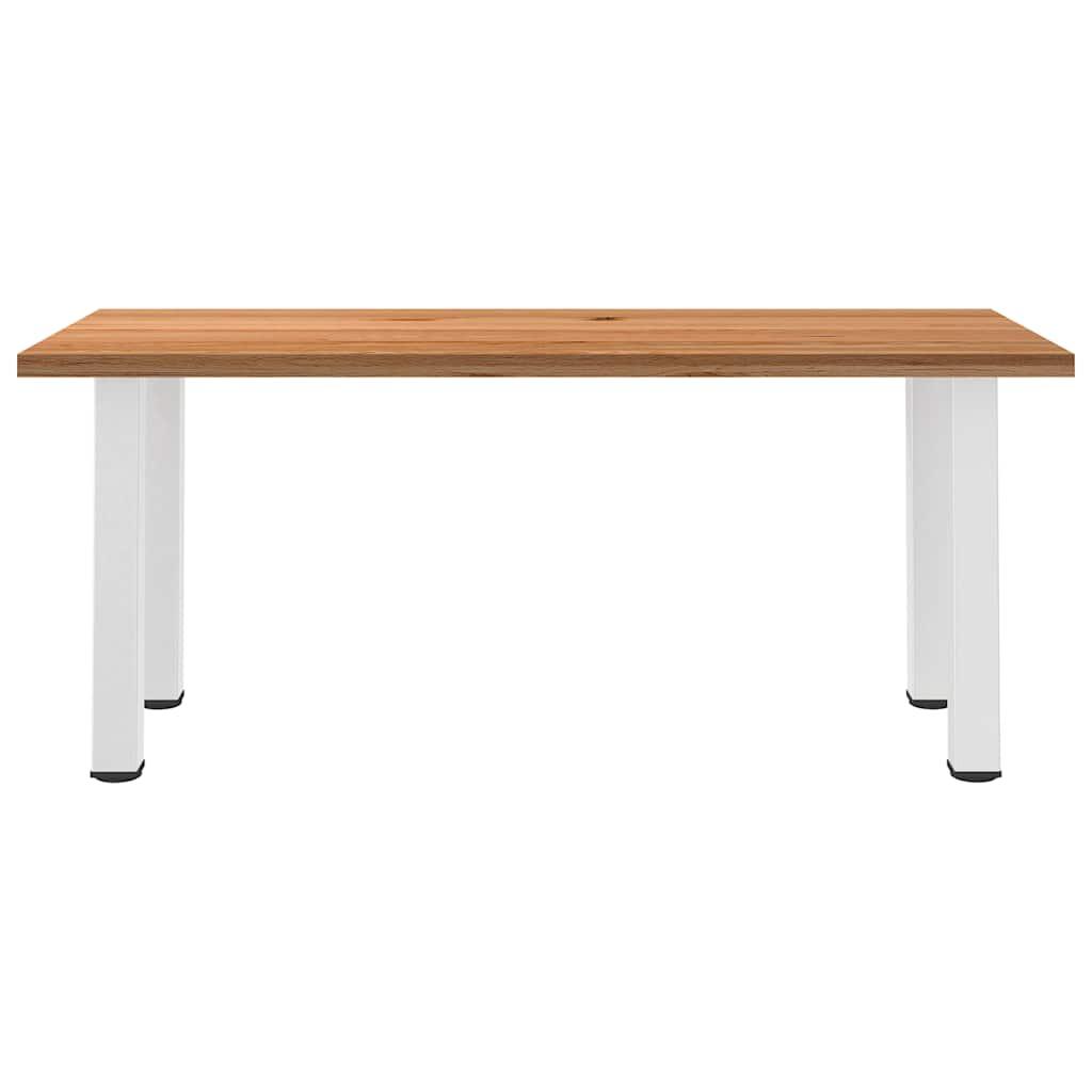 Eettafel rechthoekig 180x80x74 cm massief eikenhout lichtbruin - AllerleiShop