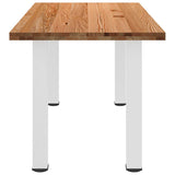 Eettafel rechthoekig 180x80x74 cm massief eikenhout lichtbruin - AllerleiShop