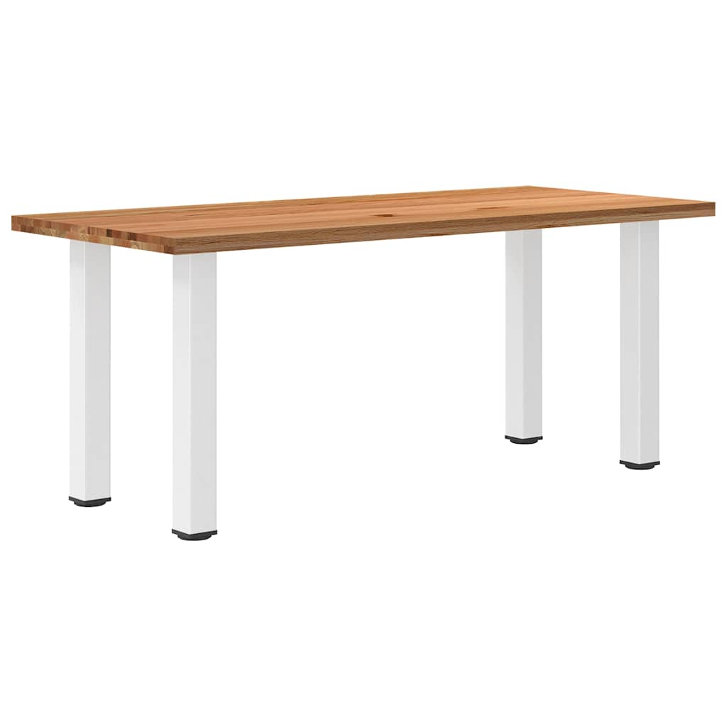 Eettafel rechthoekig 180x80x74 cm massief eikenhout lichtbruin - AllerleiShop