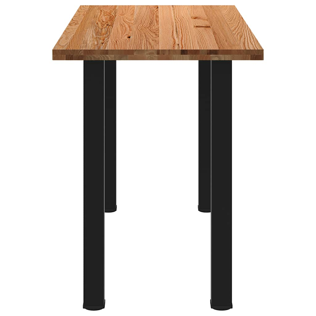 Eettafel rechthoekig 180x80x92 cm massief eikenhout lichtbruin - AllerleiShop